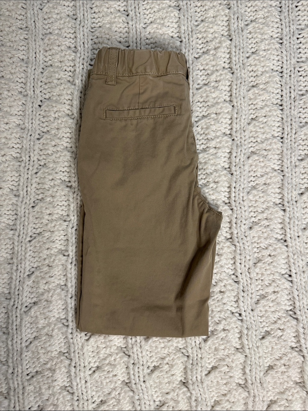 Kids Casual Stretch Chino Pants in Khaki